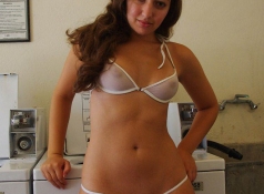 Bimbo en lingerie mini