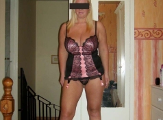 Ronde en nuisette - Blonde sexy